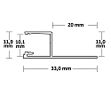 ISOLED LED Fliesenprofil UP10, 200cm