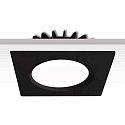 ISOLED Cover Aluminium quadratisch r�ckversetzt schwarz f�r Einbaustrahler Sys-90