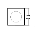 ISOLED Cover Aluminium quadratisch r�ckversetzt schwarz f�r Einbaustrahler Sys-90