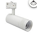 LED 3-Phasen Spot-Strahler, IP20, 24W, fokussierbar 20�-55�, CRi>90, kardanisch, schaltbar, 4000K 2400lm, wei� matt