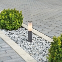 bollard lamp 450 SENSOR cylindrical, with sensor, switchable E27 IP44, stainless steel 