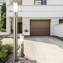 bollard lamp 1100 cylindrical, with sensor, switchable E27 IP44, stainless steel 