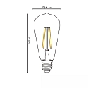 ISOLED LED filament lamp VINTAGE LINE LED EDISON ST64 ST64 switchable E27 7W 720lm 2700K 360� CRI 80-89 