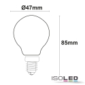 ISOLED 3er Pack LED Filament Tropfenform ILLU, E14, 4W 3000K 400lm 360°, nicht dimmbar, klar