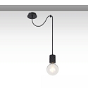 H�ngeleuchte INFINITY SINGLE ROUND 1-flammig, 160cm Kabel, 1x E27 (exkl.), Stahl, schwarz