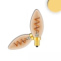 LED Deko-Filament Kerzenform VINTAGE LINE CANDLEBULB, E14, 4W 2200K 100lm 360�, CRi 90, schaltbar, Amber klar