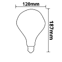 ISOLED filament lamp globe VINTAGE LINE ROUNDBULB A125 UNREGULAR switchable G125 E27 4W 120lm 2200K 360� CRI 85 