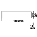 ISOLED LED H�ngeleuchte OFFICE UP+DOWN 20+20W, eckig, 30 x 120cm, UGR<19, DALI dimmbar, wei�, 4000K 4000lm 100�/100�