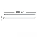 ISOLED linear luminaire PROFESSIONAL 3-pole, shockproof, switchable IP66, silver  45W 6700lm 4000K 120� 120� CRI 80-89 150cm
