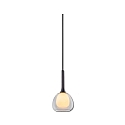 Pendelleuchte INFINITY CLEAR / WHITE, Doppelschirm, E14 (exkl.), offenes Kabel 300cm, innen Opalglas / au�en Klarglas
