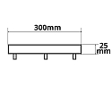 ISOLED canopy INFINITY ROUND BLACK 3 3-fold, round, without lamp socket