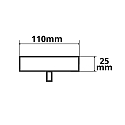 ISOLED Deckenbaldachin ECKIG, 1-fach Abh�ngung, IP20, 11 x 11cm, Stahl, schwarz