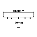 ISOLED canopy INFINITY LONG BLACK 4 4-fold, long, without lamp socket