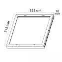 ISOLED mounting frame PANEL BACKLIGHT / UGR<19 RASTER LINE 600 for VDU workstation, white