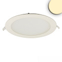 downlight flat, round, glare-reduced IP42, white 