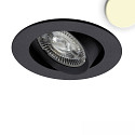 recessed luminaire SLIM68 round IP40, black dimmable 8,6W 840lm 3000K 45� 45�