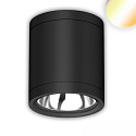 LED Deckenaufbaustrahler, 10W, ColorSwitch 3000|4000|5000K, IP65, dimmbar, schwarz