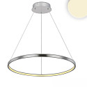 hanging luminaire RING IP20, brushed aluminium 