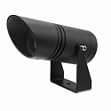 ISOLED LED Gartenstrahler, rund, 220V, IP65, 10W, 30�, 3000K, schwarz, inkl. Erdspie�