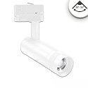 LED 3-Phasen Schienen-Strahler, 8W, 20�-55�, IP20, fokussierbar, dimmbar, 4000K, wei� matt