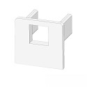 end cap EC219 UP8 with cable hole, white