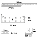 ISOLED LED module T5/T8 840 DIM MINIAMP - 55CM - 170LM/W with plug, 2-pole, magnetic mounting 9W 1550lm 4000K 120� CRI 80-89 dimmable