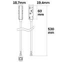 ISOLED Zubeh�r f�r NV-Stromschiene TRACK48 (alle Versionen) - Stromeinspeisung mit 50cm Anschlusskabel, max. 6A