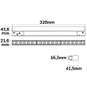 ISOLED LED Raster-Leuchte GRID LINE+ 32cm f�r NV-Schienensystem TRACK48, 48V DC, 18W 3000K 36�, CRI90, UGR<19, schaltbar, schwarz