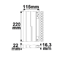 ISOLED LED Raster-Schienen-Strahler 22cm f�r NV-Schienensystem TRACK48, 48V DC, 12W 3000K 36�, CRI90, UGR<19, schwenkbar, schaltbar
