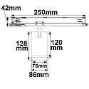 ISOLED LED 3-Phasen Schienen-Strahler, fokussierbar 20�-70�, CRI92, kardanisch, dimmbar, 42W 4000K 5000lm, schwarz matt