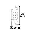 ISOLED LED linear lamp R7s 78mm 830 DIM clear 7,5W 78-850lm 3000K 360� CRI 80-89 dimmable