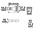 ISOLED plug-in connector INPUT 2X2-POLE / OUTPUT 0.5-2.5MM� - MAX. 250V/10A 2-pole, wired through