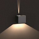 ISOLED LED Au�enwandleuchte UP&DOWN, IP65, 2x 5W 3000K, Abstrahlung 15-120� (getrennt verstellbar), schaltbar, Aluminium, schwarz