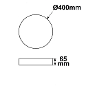 ISOLED LED Deckenleuchte RUND, IP42, � 40cm, 20/30W (multi) 2700/3000/4000K (CCT Switch) 3400lm, UGR<19 2H, dimmbar, wei�