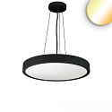 pendant luminaire COLOR SWITCH ROUND - � 60CM CCT Switch, UGR < 19, multipower IP42, black dimmable