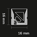 ISOLED fully siliconised LED strip NEONPRO927 CUSTOM TWIST+BEND B16H16 2-pole