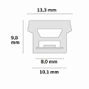 ISOLED Outdoor LED Strip LED NEON RGB B13H10 f�r Fliesenprofile, IP67, 140 LED/m, 24V DC, 10W/m RGB, 300cm / 1.3cm