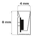 ISOLED fully siliconised LED strip NEON940 B04H08 2-pole