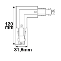 ISOLED Zubeh�r f�r 3-Phasen Schiene (DALI) - L-Verbinder f�r Aufbauschiene, N-Leiter au�en, wei�