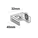Zubeh�r f�r 3-Phasen Schiene (DALI) - Montageclip, 1 Stk. , schwarz