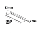 Zubeh�r f�r 3-Phasen Schiene - Blindabdeckung, 200cm, schwarz
