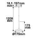 ISOLED LED H�ngeleuchte SHADE f�r NV-Schienensystem TRACK48, 48V DC, 5.5W 3000K 370ml 120�, CRi >90, DALI dimmbar, schwarz