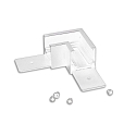 Zubeh�r f�r NV-Aufbauschiene TRACK48 FLAT - Eckschiene 90� horizontal, nicht stromf�hrend, wei�