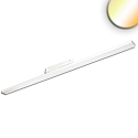 3-phase luminaire LINEAR 120CM (DALI) rigid, DALI controllable, CCT Switch, prismatic IP20, white dimmable