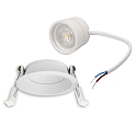 ISOLED recessed spotlight BACK68 swivelling IP20, white dimmable