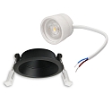 ISOLED LED Einbaustrahler BACK68, rund, 36�, 5W, 2700K, 380lm, IP20, dimmbar, schwarz