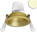 recessed spotlight BACK68 swivelling IP20, gold dimmable