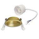 ISOLED recessed spotlight BACK68 swivelling IP20, gold dimmable