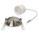 ISOLED recessed spotlight BACK68 swivelling IP20, nickel dimmable
