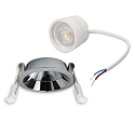 ISOLED recessed spotlight BACK68 swivelling IP20, chrome dimmable